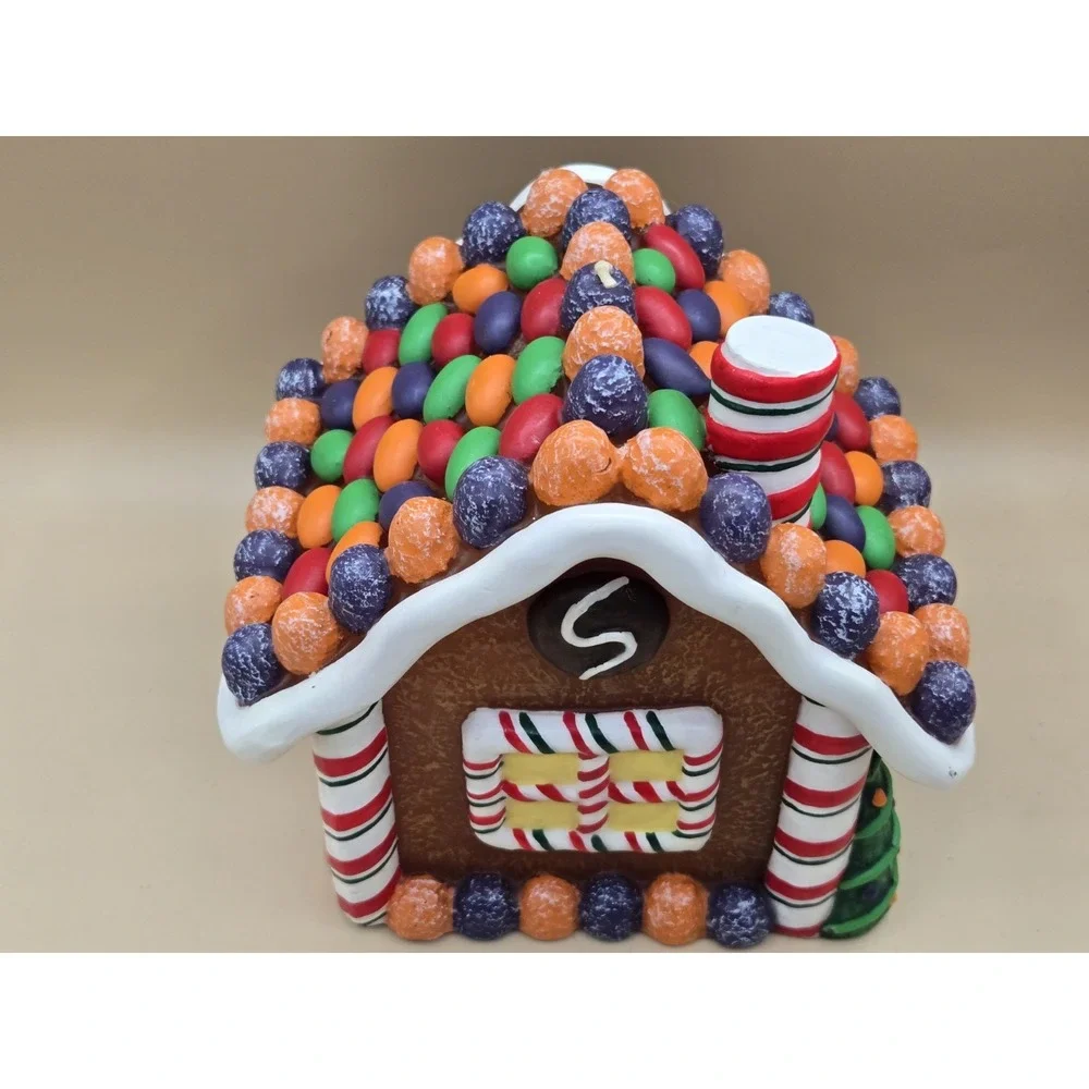 Gingerbread House Candle Decor Candy Land Heavy NEW Holiday‎ Christmas 7